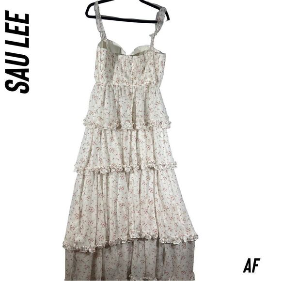 SAU LEE PEYTON DRESS NWT SIZE 10 IVORY COMBO - Picture 8 of 10